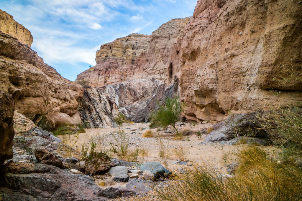 A scenic view of Painted Canyon Ladder Hike Trail in Palm Springs