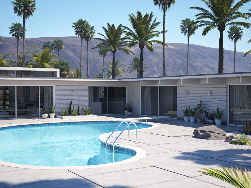 Modern home with pool