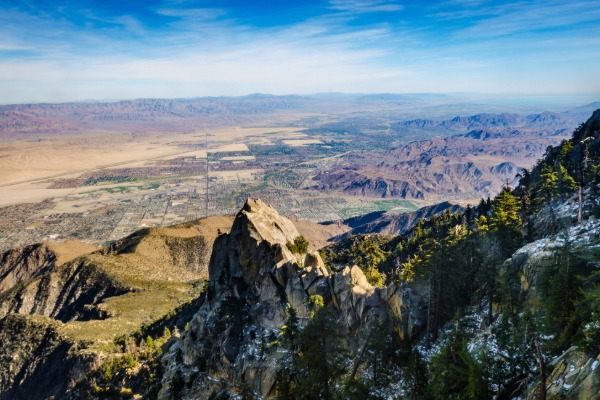 aerial view of palm springs tramway